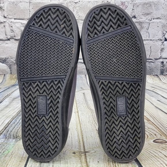 Polo Ralph Lauren‎ Brayden Sneakers Boys Size 1 Gray Athletic Designer Shoes - Picture 8 of 9
